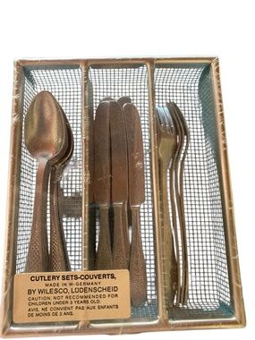 Vintage Wilesco Lodenscheid Made In Germany Miniature Flatware Set